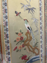 Load image into Gallery viewer, Framed Silk Panel with  Bird
