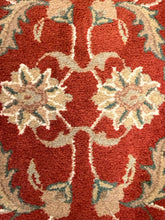 Load image into Gallery viewer, Red, Tan &amp; Green Wool Area Rug made in India from Walter E. Smithe
