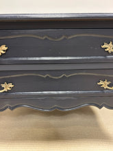 Load image into Gallery viewer, Painted French Provincial Two Drawer Chest with Brass Hardware
