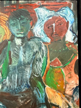 Load image into Gallery viewer, Original Oil Expressionist Painting of Three Figures
