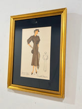 Load image into Gallery viewer, Art Deco "Croquis Elegants" Print, Woman in Brown
