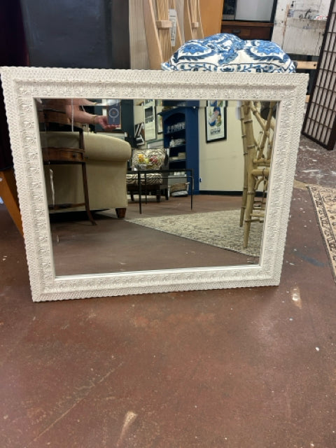 White Shabby Chic Beveled  Mirror