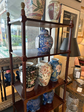 Load image into Gallery viewer, Five Shelf Etagere with  Brass Finials
