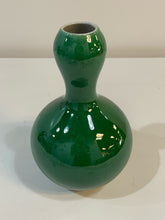 Load image into Gallery viewer, Gloss Green Gourd Shaped Ceramic Vase
