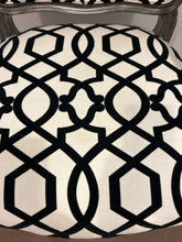 Load image into Gallery viewer, Black &amp; White Upholstered Occasional Chair with  Silver Painted  Frame
