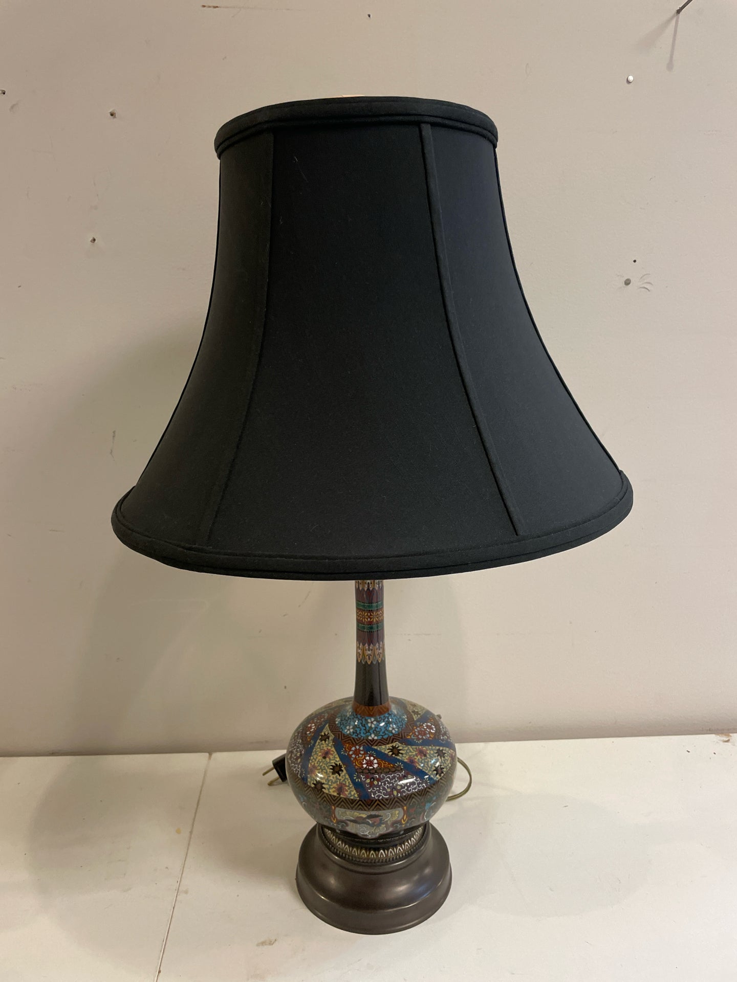 Colorful Metal Lamp with  Black Shade