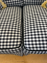 Load image into Gallery viewer, Custom Black &amp; White Gingham Love Seat
