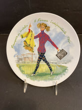 Load image into Gallery viewer, &quot;Women of the Century&quot; Vintage Plate from Limoges - &quot;La Femme Independante&quot; 1960
