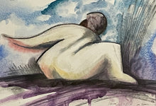 Load image into Gallery viewer, Framed Original Watercolor &amp; Charcoal, "The Observation" by Todd Winters, signed
