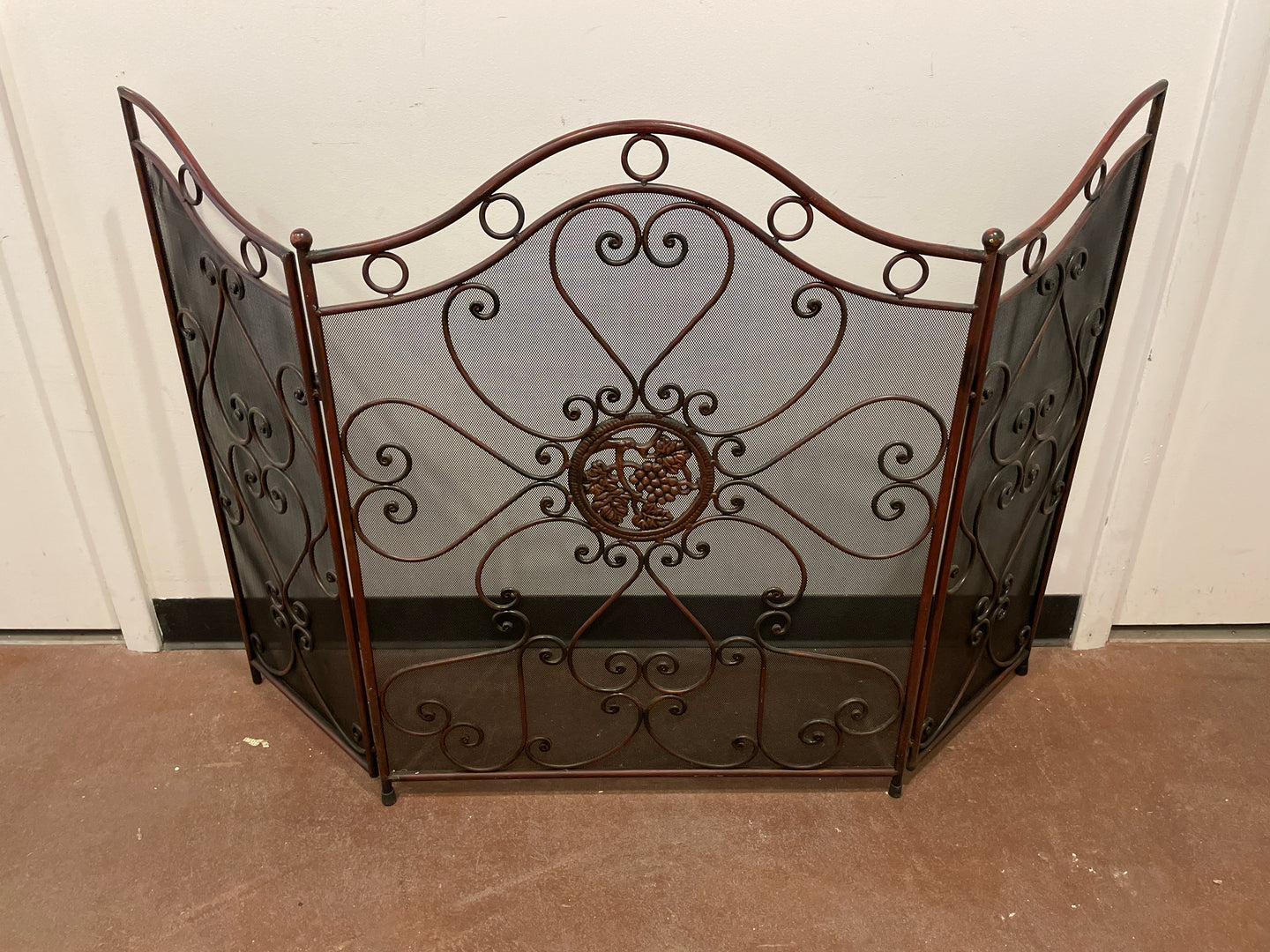 Bronze Scrolled Fireplace Screen