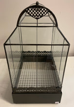 Load image into Gallery viewer, Vintage Glass Terrarium with  Metal Detailing
