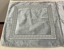 Load image into Gallery viewer, Pair of Chenille Euro Pillow Covers with Greek Key Pattern
