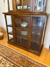 Load image into Gallery viewer, Two Piece Glass Front Display Cabinet from Crate &amp; Barrel

