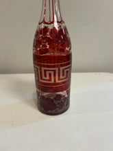 Load image into Gallery viewer, Vintage Bohemian Decanter with Greek Key Detailing
