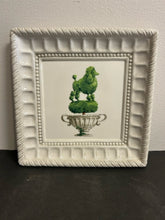 Load image into Gallery viewer, Set of Four Ceramic Plates with Garden Topiaries

