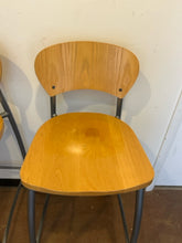 Load image into Gallery viewer, Pair of Maple and Steel Barstools from Elite Modern
