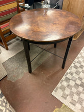 Load image into Gallery viewer, Copper Top Round Table with Metal Legs
