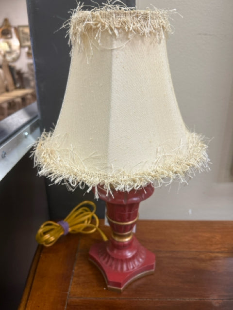 Petite Red & Gold Lamp