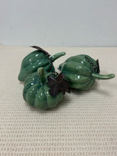 Load image into Gallery viewer, Set of 3 Green Ceramic Gourds
