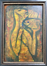 Load image into Gallery viewer, Original Oil Expressionist Painting of  Figures and Geometric Shapes
