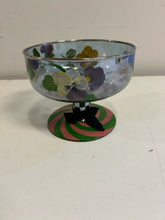 Load image into Gallery viewer, Glass Pansy Compote Dish from Mackenzie Childs
