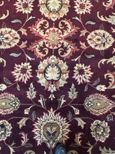 Load image into Gallery viewer, 100% Wool Cranberry &amp; Sage Green Area Rug
