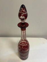 Load image into Gallery viewer, Vintage Bohemian Decanter with Greek Key Detailing
