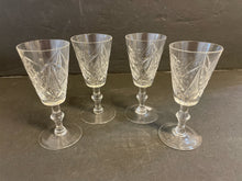 Load image into Gallery viewer, Four Crystal Cordial Glasses

