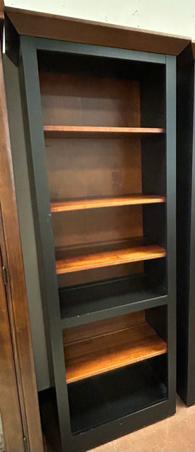 Black Framed Bookcase with Five Shelves from Ethan Allen