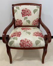 Load image into Gallery viewer, Wood Framed Floral Upholstered Arm Chair
