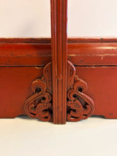 Load image into Gallery viewer, Red Lacquer Chinese Antique Lidded Carrying
