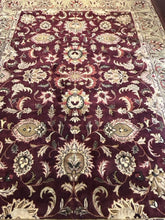 Load image into Gallery viewer, 100% Wool Cranberry &amp; Sage Green Area Rug
