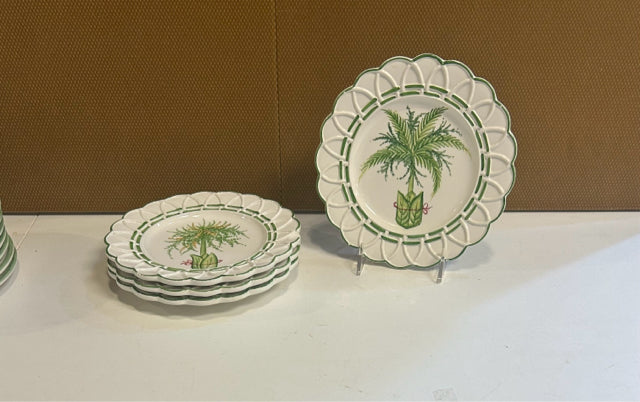 Four Salad Plates with Scalloped Edge from Tam San Designs