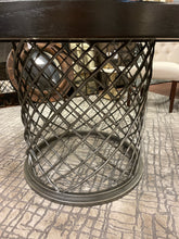 Load image into Gallery viewer, Hallam Metal Base Dining Table with Round Wood Top from Bernhardt Furniture
