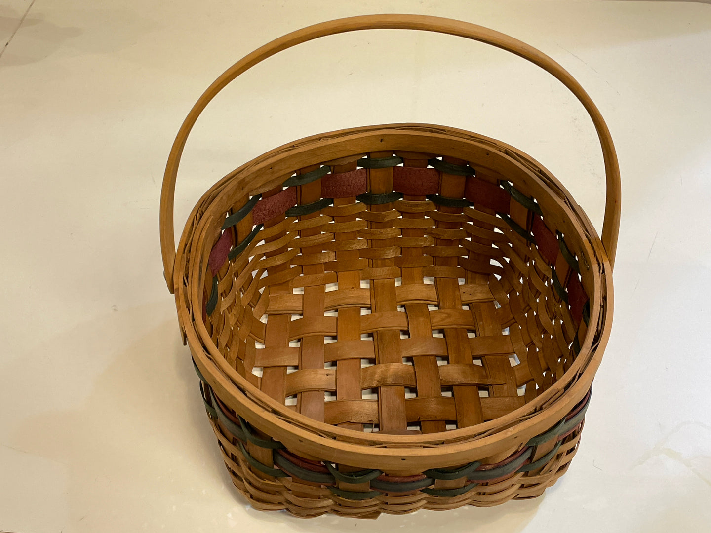 Handwoven Basket with Handle