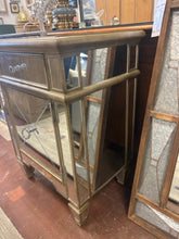 Load image into Gallery viewer, Mirrored One Door Nightstand/Cabinet
