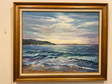 Load image into Gallery viewer, Original Oil of Beachfront in Gold Frame by Jan Castle-Reed
