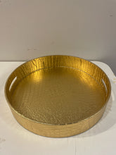 Load image into Gallery viewer, Gold Faux Leather Tray from American Atelier
