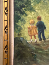 Load image into Gallery viewer, Oil Painting of Children Walking in the Woods
