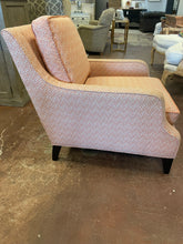 Load image into Gallery viewer, Pair of Orange &amp; Cream Upholstered Arm Chairs from Ethan Allen
