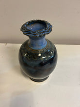 Load image into Gallery viewer, Blue Glazed Vessel/Vase, signed
