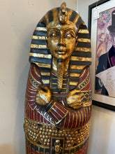 Load image into Gallery viewer, Life Size King Tut Sarcophagus Cabinet  with Interior Shelves
