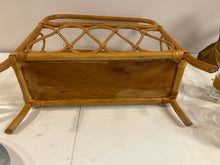 Load image into Gallery viewer, Vintage Bamboo Magazine Holder

