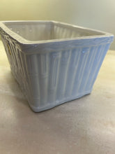 Load image into Gallery viewer, White Ceramic Bamboo Style Planter from Mottahedah Design made in Italy
