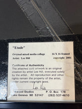 Load image into Gallery viewer, Framed Mixed Media Collage "Etude" by Lee Hill, signed with Certificate of Authenticity
