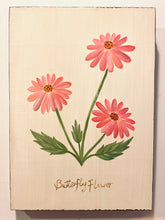 Load image into Gallery viewer, Wood Botanical Butterfly Flower Wall Hanging
