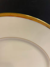 Load image into Gallery viewer, Twelve Vintage Tuxedo Dinner Plates with Gold Encrusted Trim from Lenox
