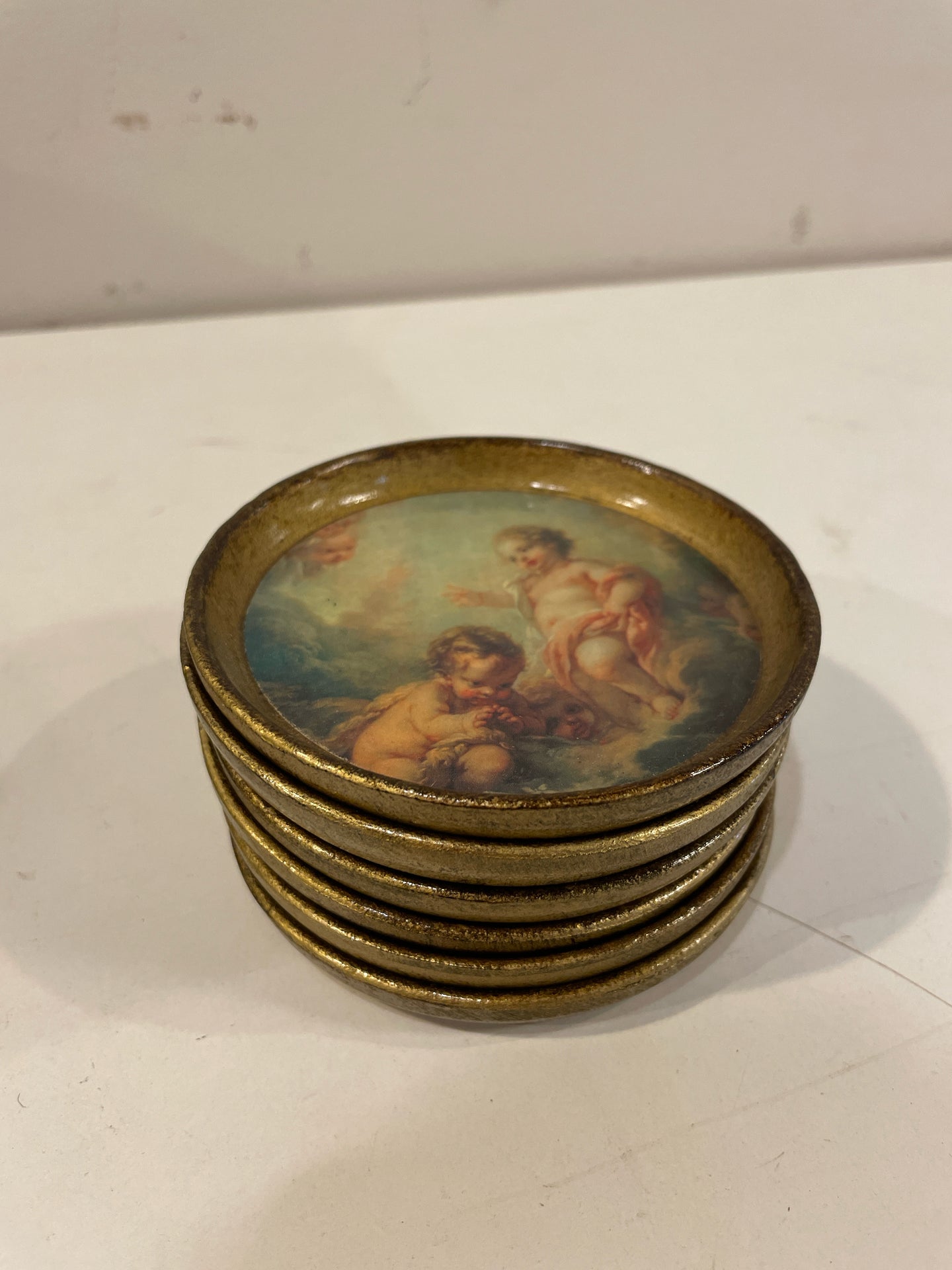 6  Italian Wooden Coasters from Neiman Marcus