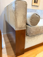 Load image into Gallery viewer, Custom Grey Velvet One Cushion Sofa with Wood Frame
