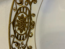 Load image into Gallery viewer, Eleven Christmas Ball 175 Gold Flower Scroll Dinner Plates from Noritake

